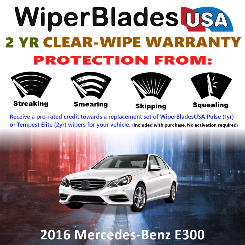 2016 Mercedes-Benz E300 Front Wiper blades Set  Includes 2yr Wear Warranty & Free Delivery