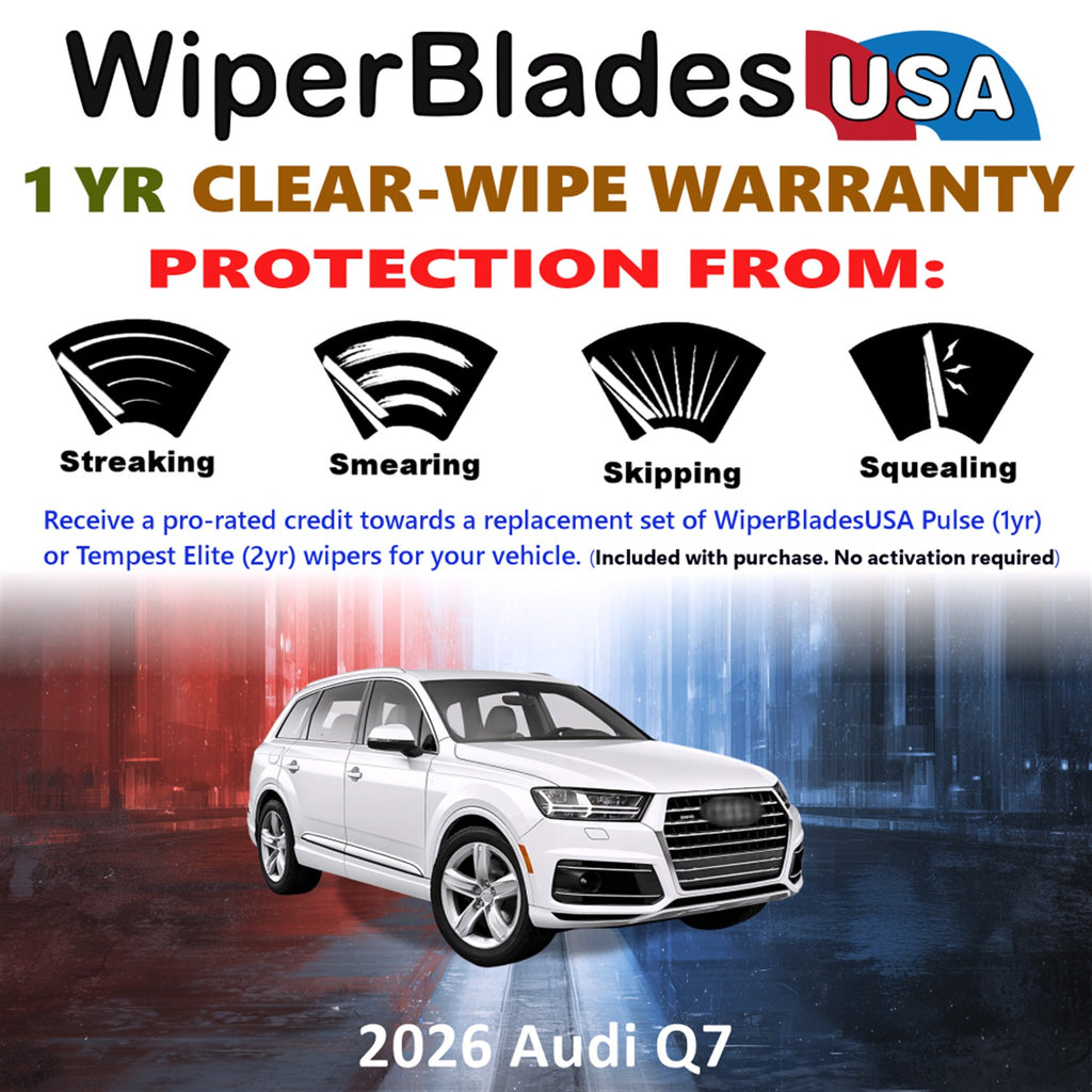 2026 Audi Q7 Front Wiper blades Set Includes 1yr Wear Warranty & Free Delivery