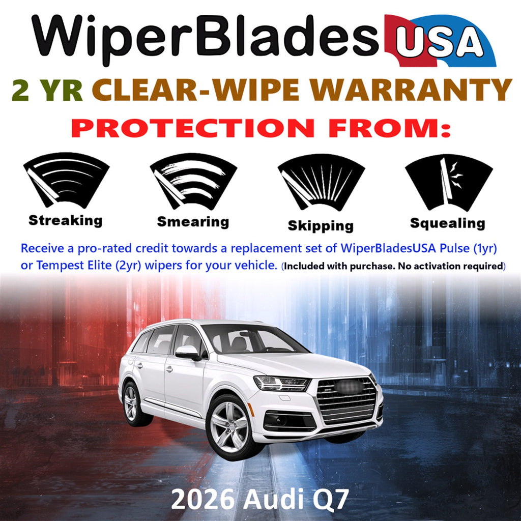 2026 Audi Q7 Front Wiper blades Set  Includes 2yr Wear Warranty & Free Delivery