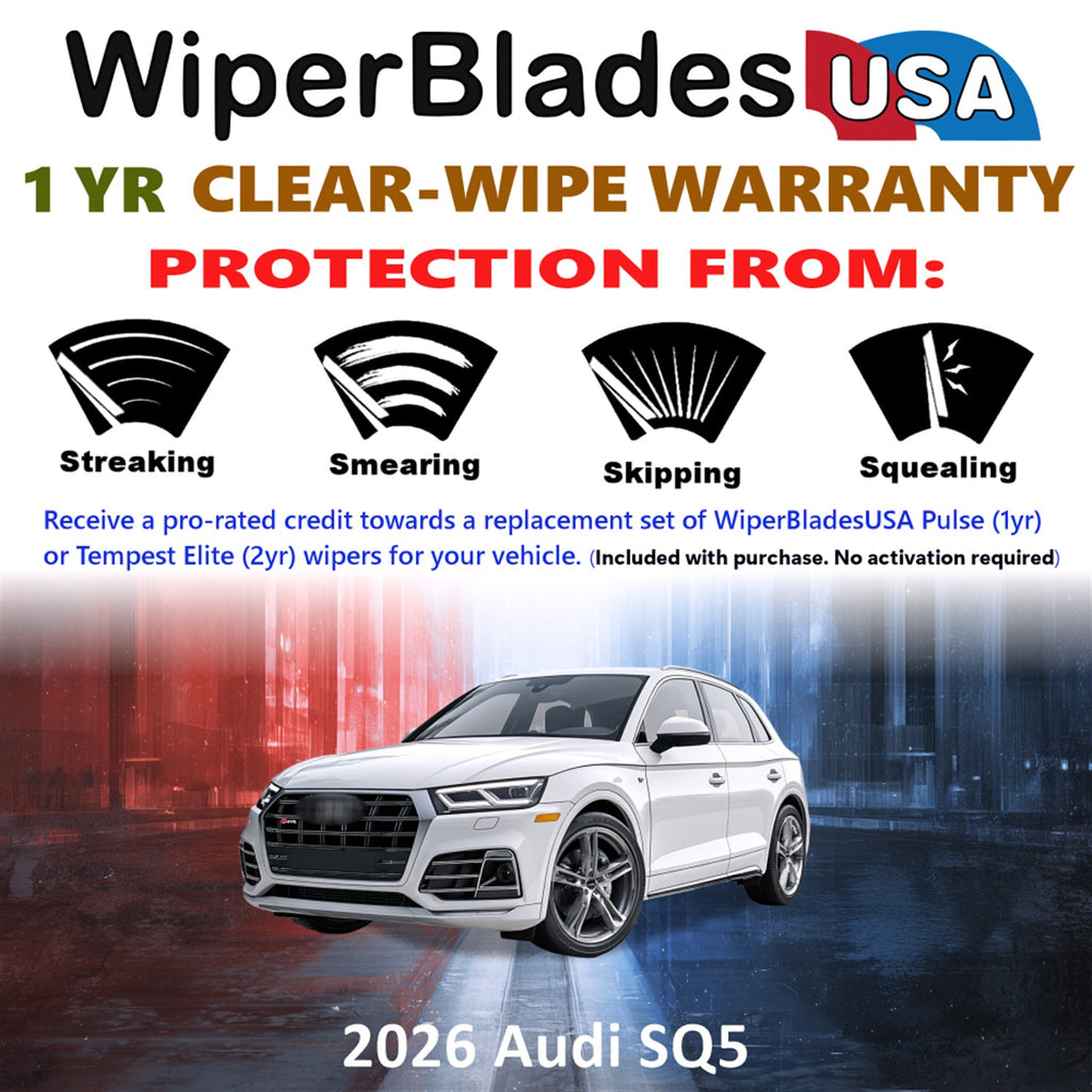 2026 Audi SQ5 Front Wiper blades Set Includes 1yr Wear Warranty & Free Delivery
