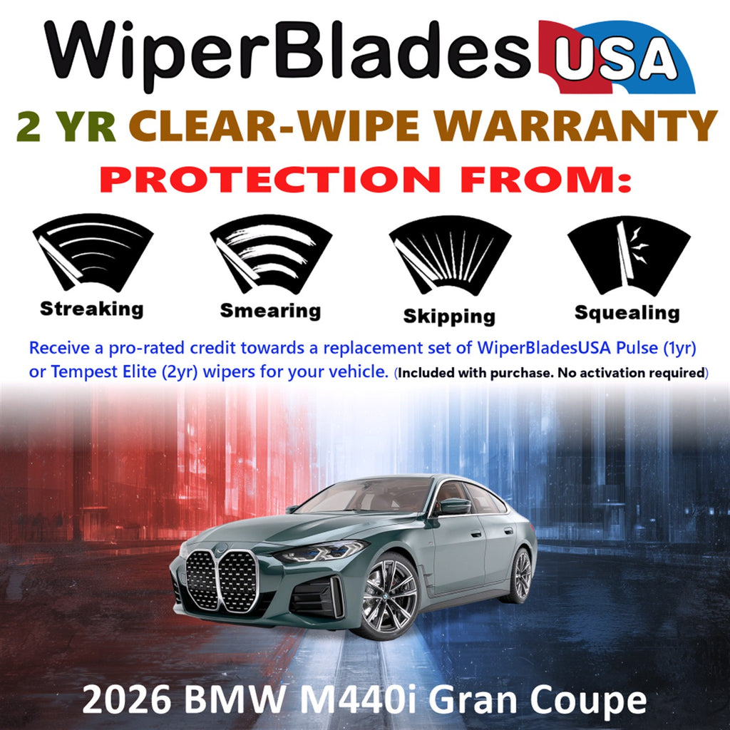 2026 BMW M440i Gran Coupe Front Wiper blades Set  Includes 2yr Wear Warranty & Free Delivery