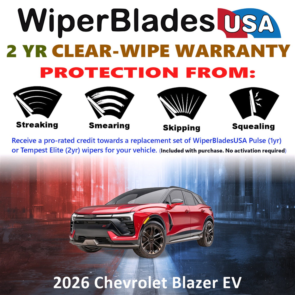 2026 Chevrolet Blazer EV Front Wiper blades Set  Includes 2yr Wear Warranty & Free Delivery