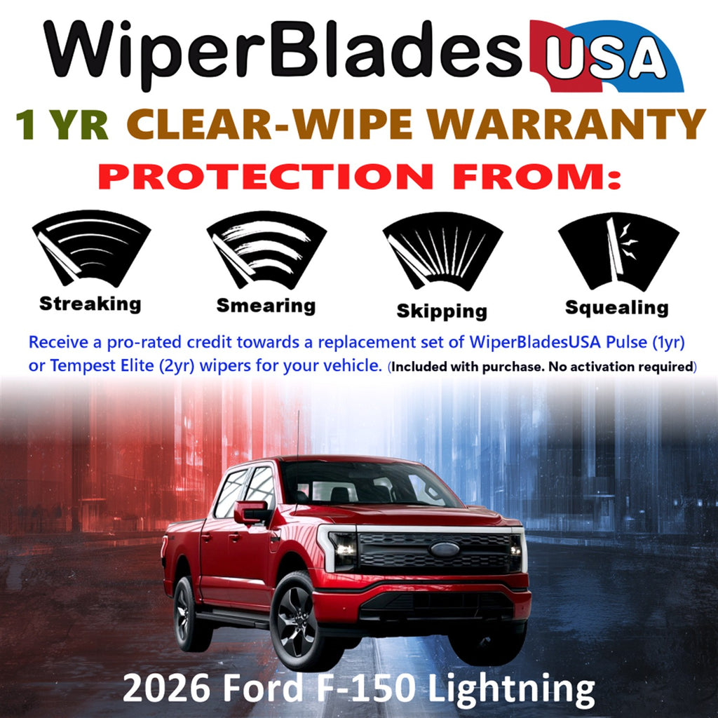 2026 Ford F-150 Lightning Front Wiper blades Set Includes 1yr Wear Warranty & Free Delivery