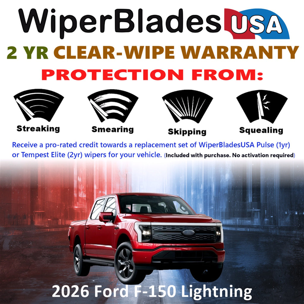 2026 Ford F-150 Lightning Front Wiper blades Set  Includes 2yr Wear Warranty & Free Delivery