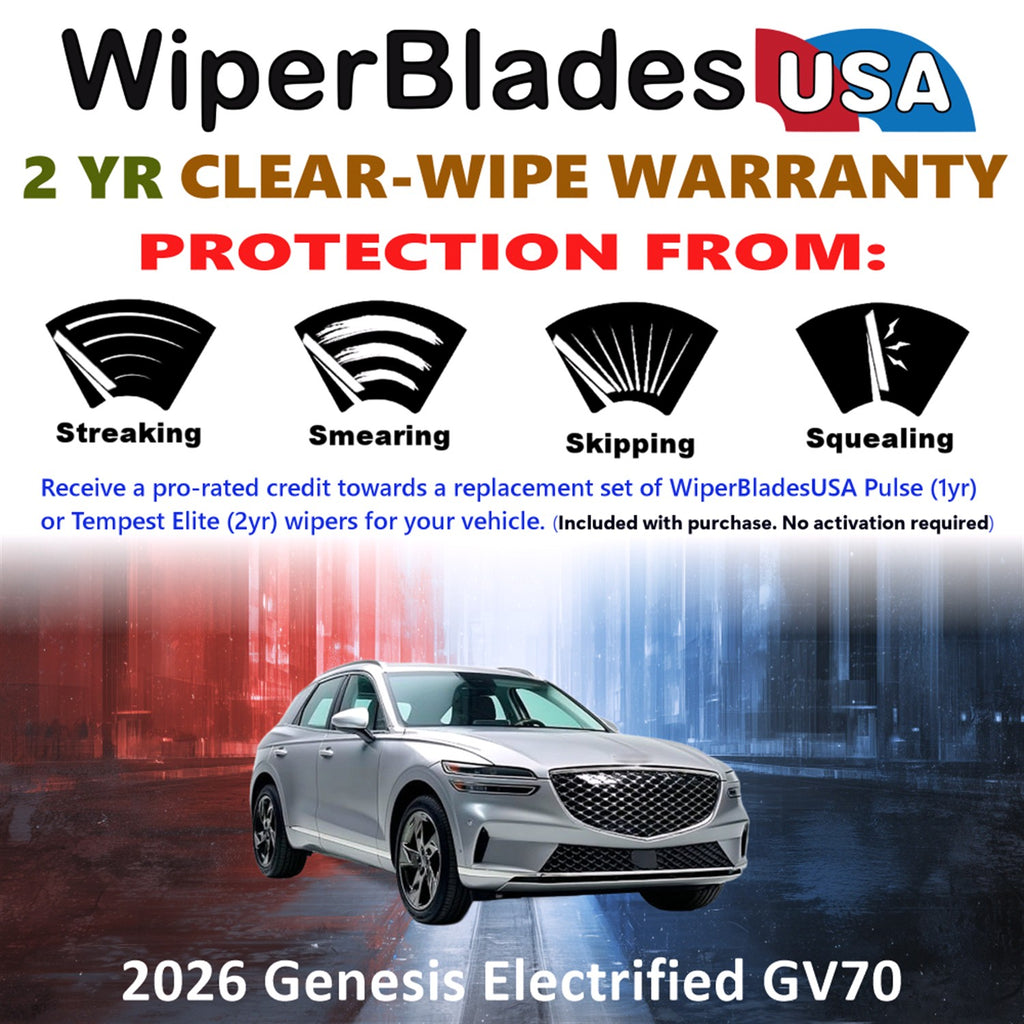 2026 Genesis Electrified GV70 Front Wiper blades Set  Includes 2yr Wear Warranty & Free Delivery