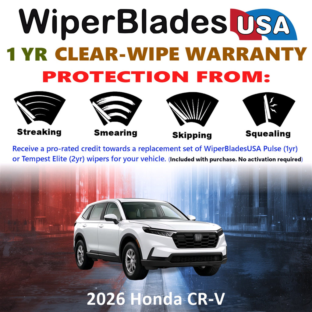 2026 Honda CR-V Front Wiper blades Set Includes 1yr Wear Warranty & Free Delivery