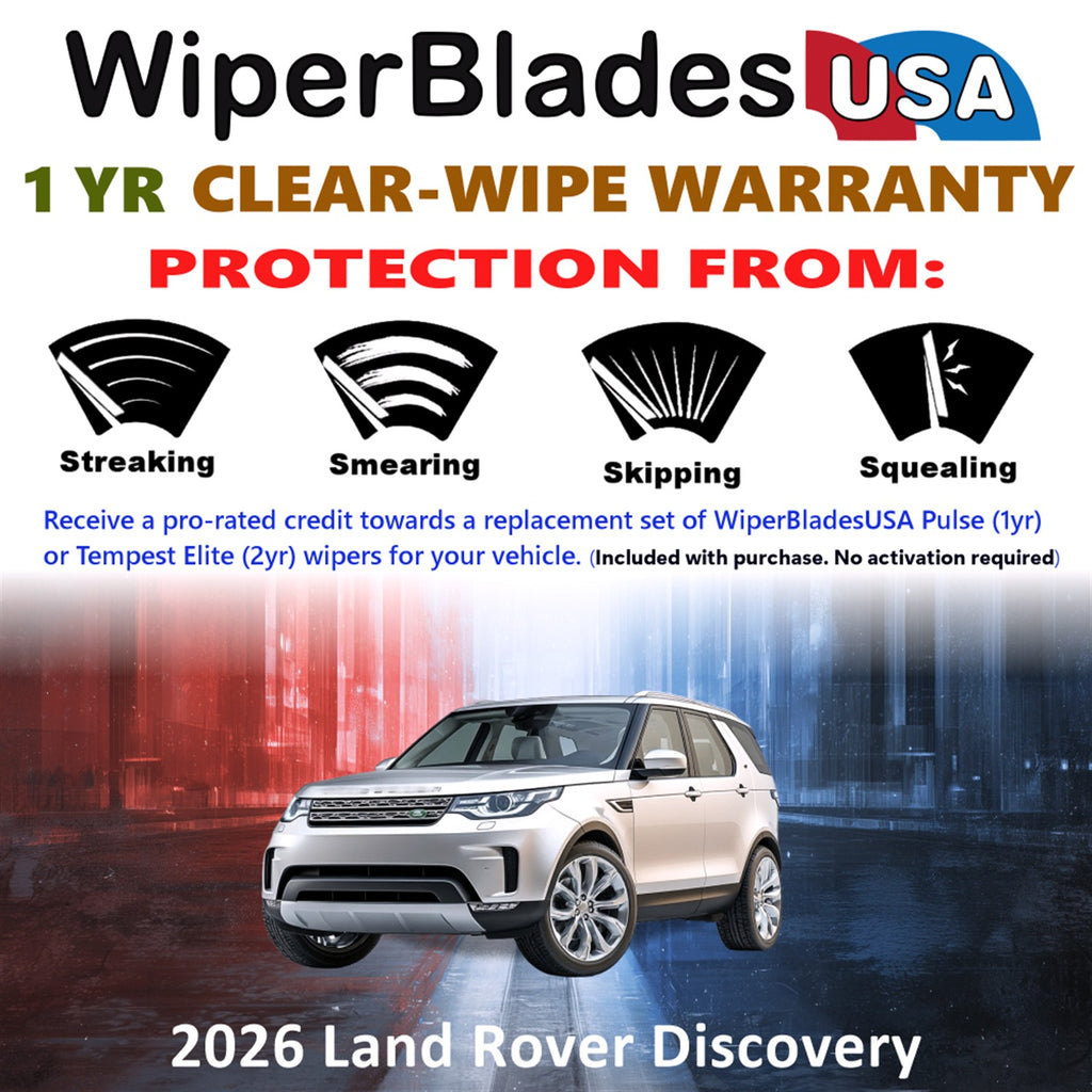 2026 Land Rover Discovery Front Wiper blades Set Includes 1yr Wear Warranty & Free Delivery