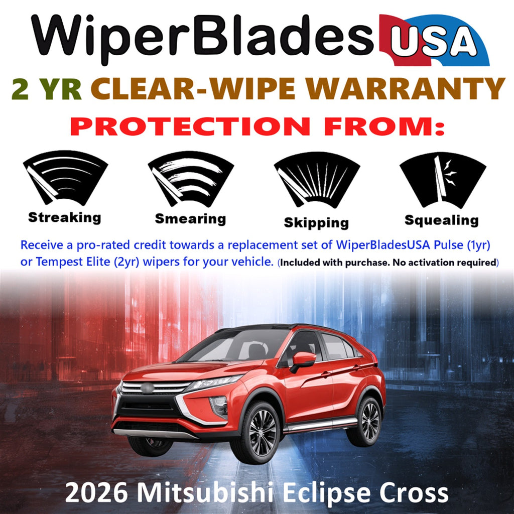 2026 Mitsubishi Eclipse Cross Front Wiper blades Set  Includes 2yr Wear Warranty & Free Delivery