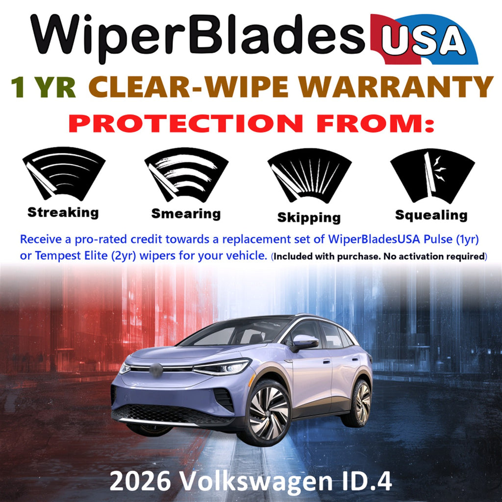 2026 Volkswagen ID.4 Front Wiper blades Set Includes 1yr Wear Warranty & Free Delivery