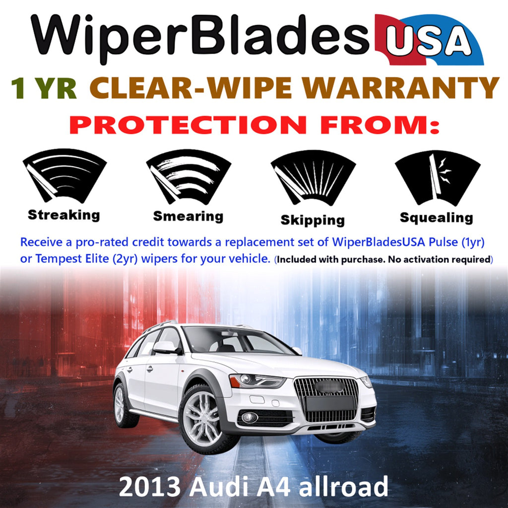 2013 Audi A4 allroad Front Wiper blades Set Includes 1yr Wear Warranty & Free Delivery