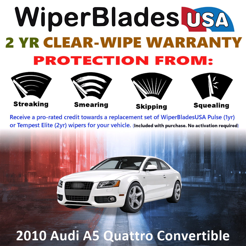 2010 Audi A5 Quattro Front Wiper blades Set  Includes 2yr Wear Warranty & Free Delivery