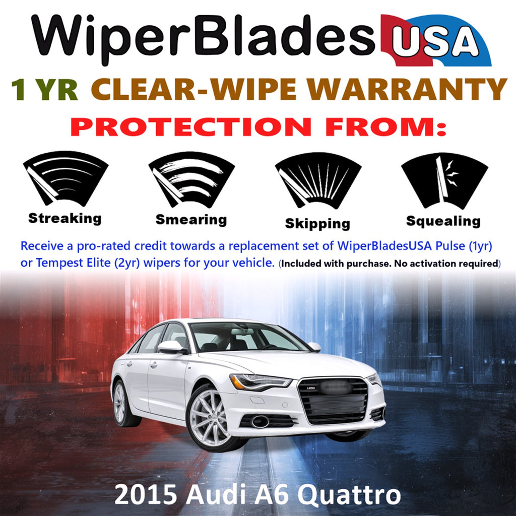 2015 Audi A6 Quattro Front Wiper blades Set Includes 1yr Wear Warranty & Free Delivery