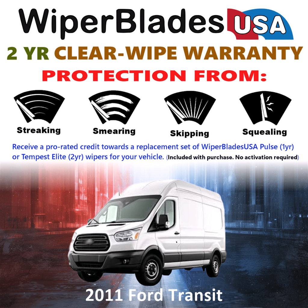 2011 Ford Transit Front w/Rear Wiper blades Set  Includes 2yr Wear Warranty & Free Delivery