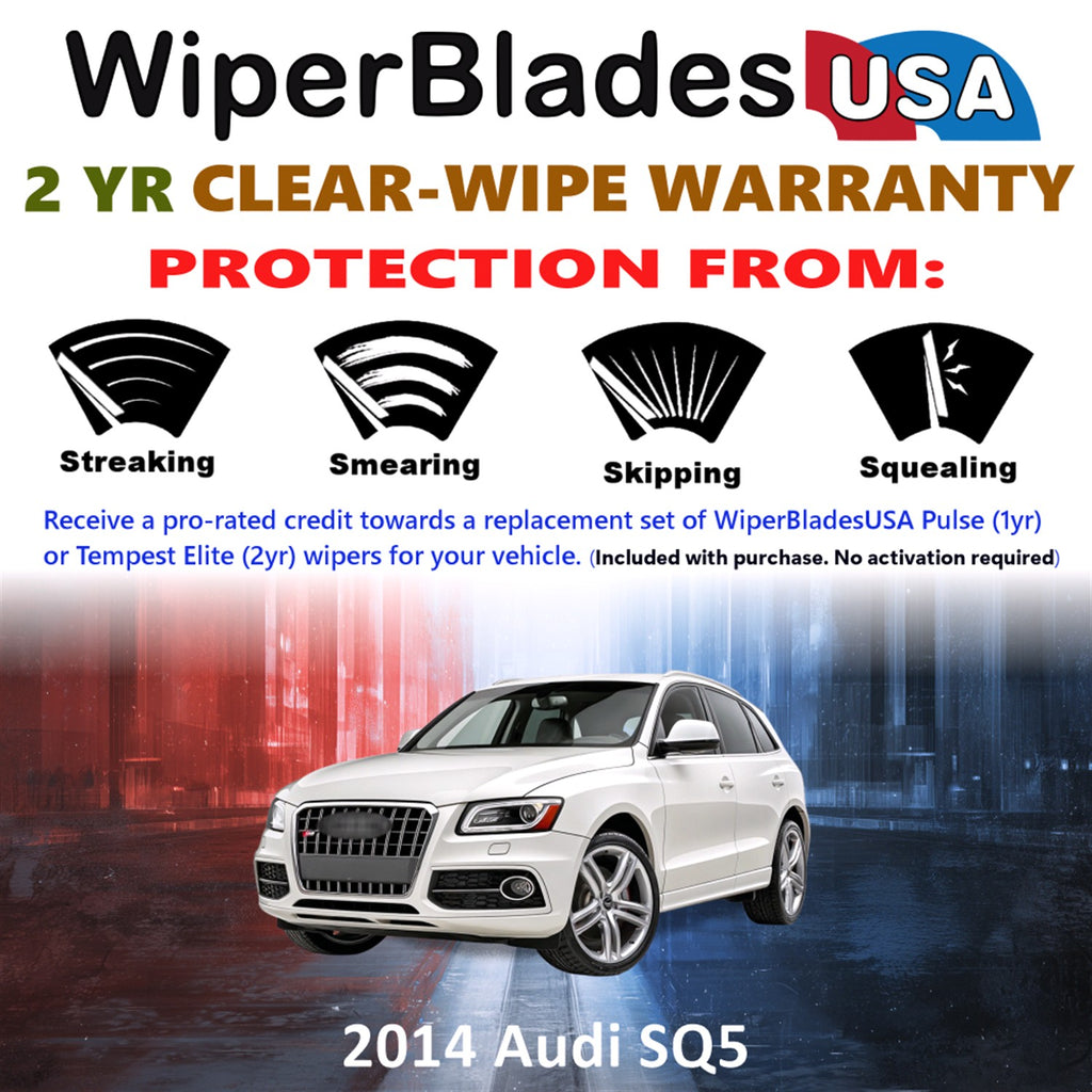 2014 Audi SQ5 Front Wiper blades Set  Includes 2yr Wear Warranty & Free Delivery