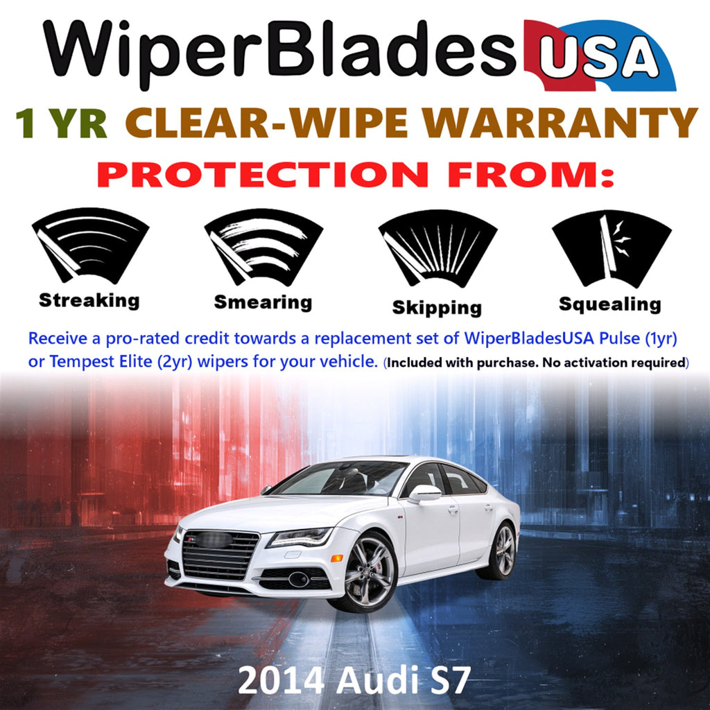 2014 Audi S7 Front Wiper blades Set Includes 1yr Wear Warranty & Free Delivery