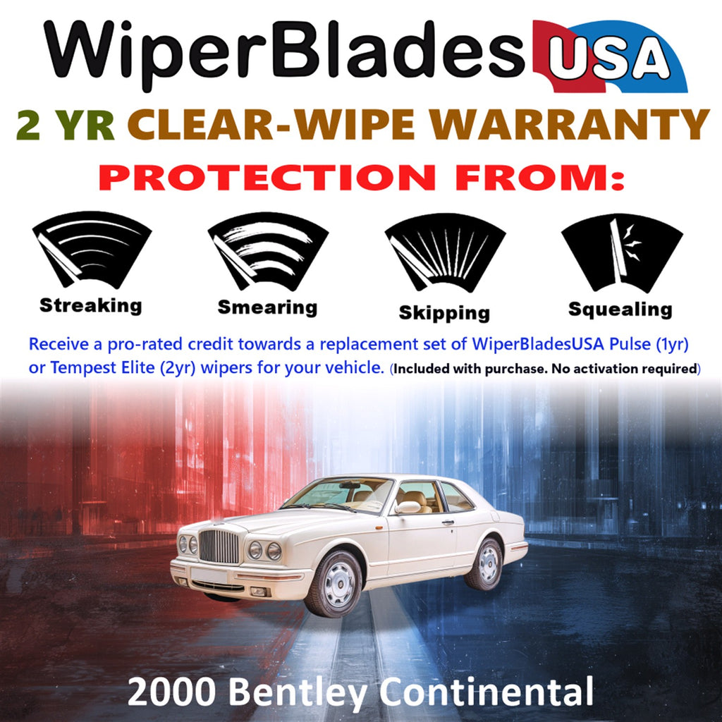 2000 Bentley Continental Front Wiper blades Set  Includes 2yr Wear Warranty & Free Delivery