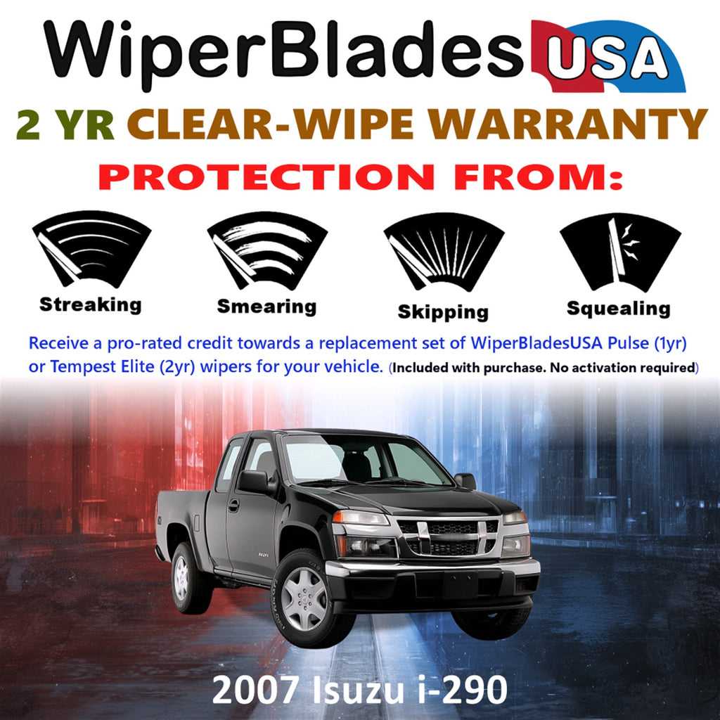 2007 Isuzu i-290 Front Wiper blades Set  Includes 2yr Wear Warranty & Free Delivery