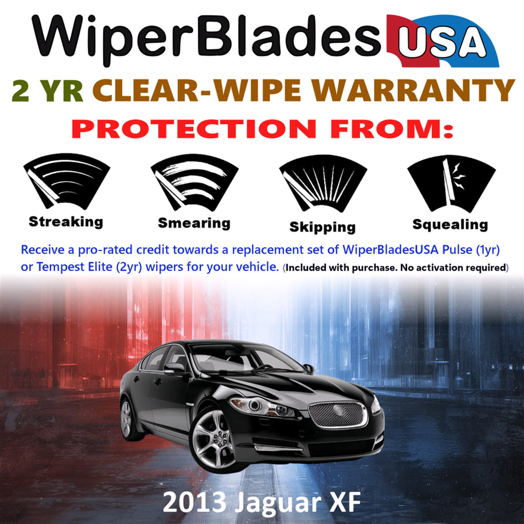 2013 Jaguar XF Front Wiper blades Set  Includes 2yr Wear Warranty & Free Delivery