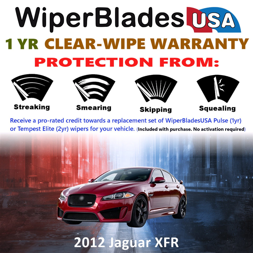 2012 Jaguar XFR Front Wiper blades Set Includes 1yr Wear Warranty & Free Delivery