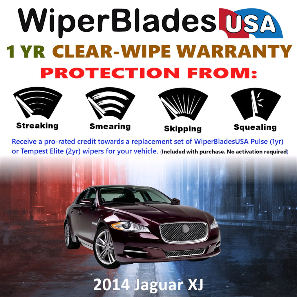 2014 Jaguar XJ Front Wiper blades Set Includes 1yr Wear Warranty & Free Delivery