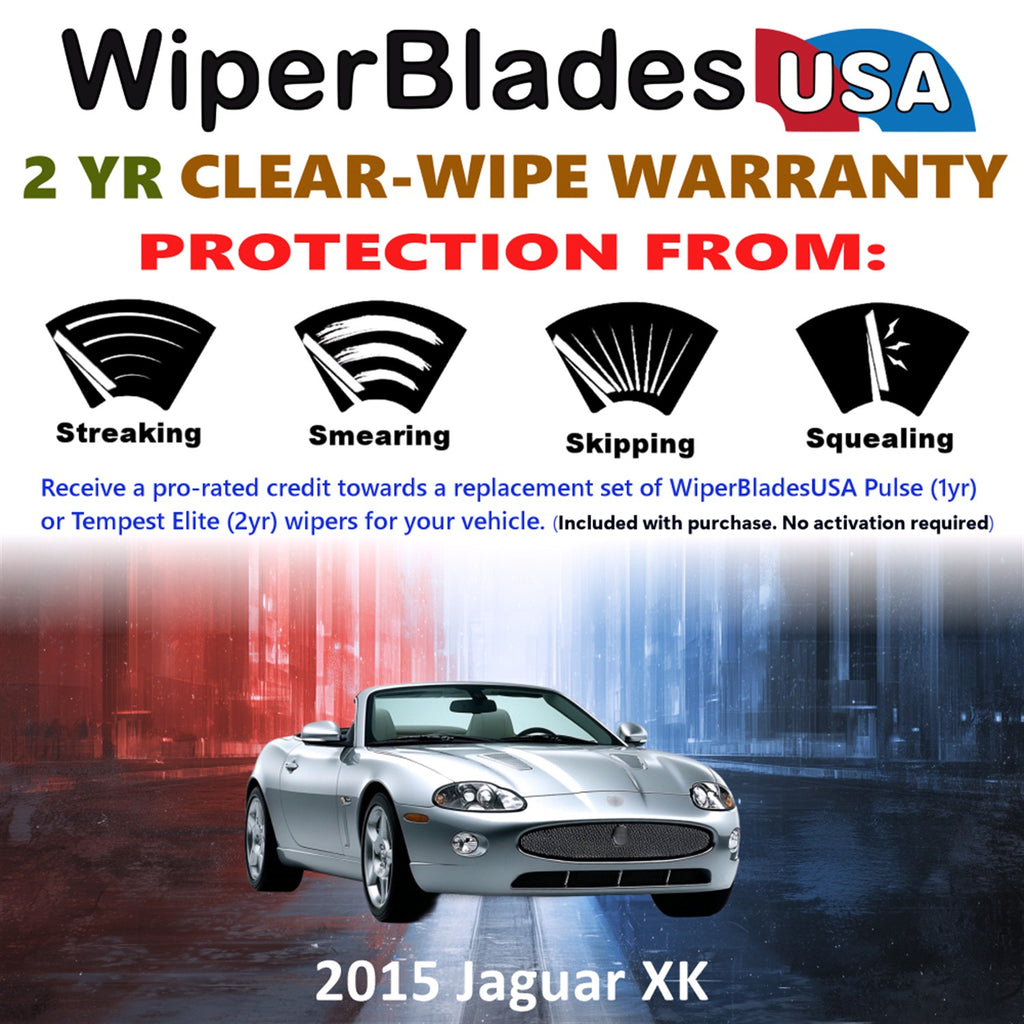 2015 Jaguar XK Front Wiper blades Set  Includes 2yr Wear Warranty & Free Delivery