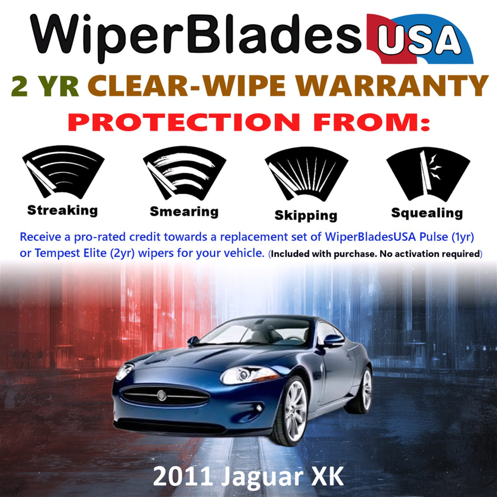 2011 Jaguar XK Front Wiper blades Set  Includes 2yr Wear Warranty & Free Delivery
