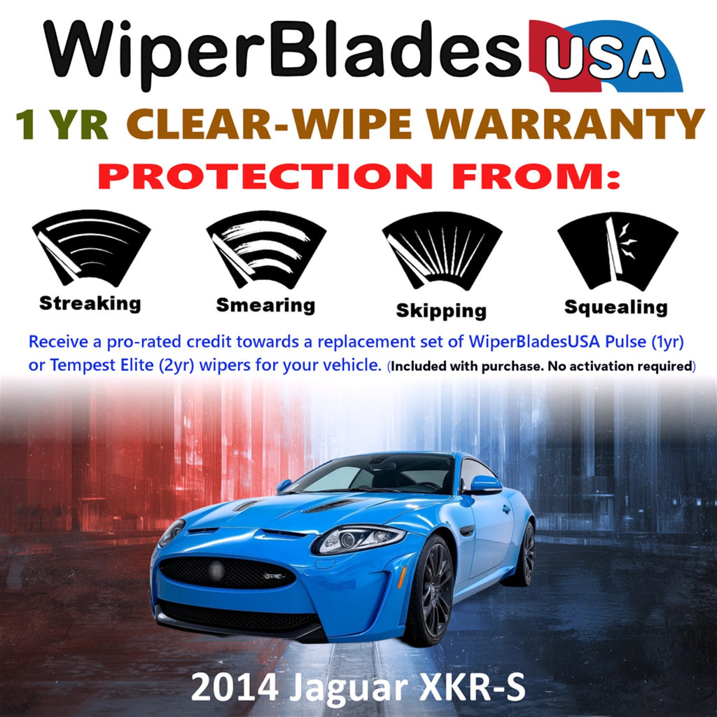 2014 Jaguar XKR-S Front Wiper blades Set Includes 1yr Wear Warranty & Free Delivery