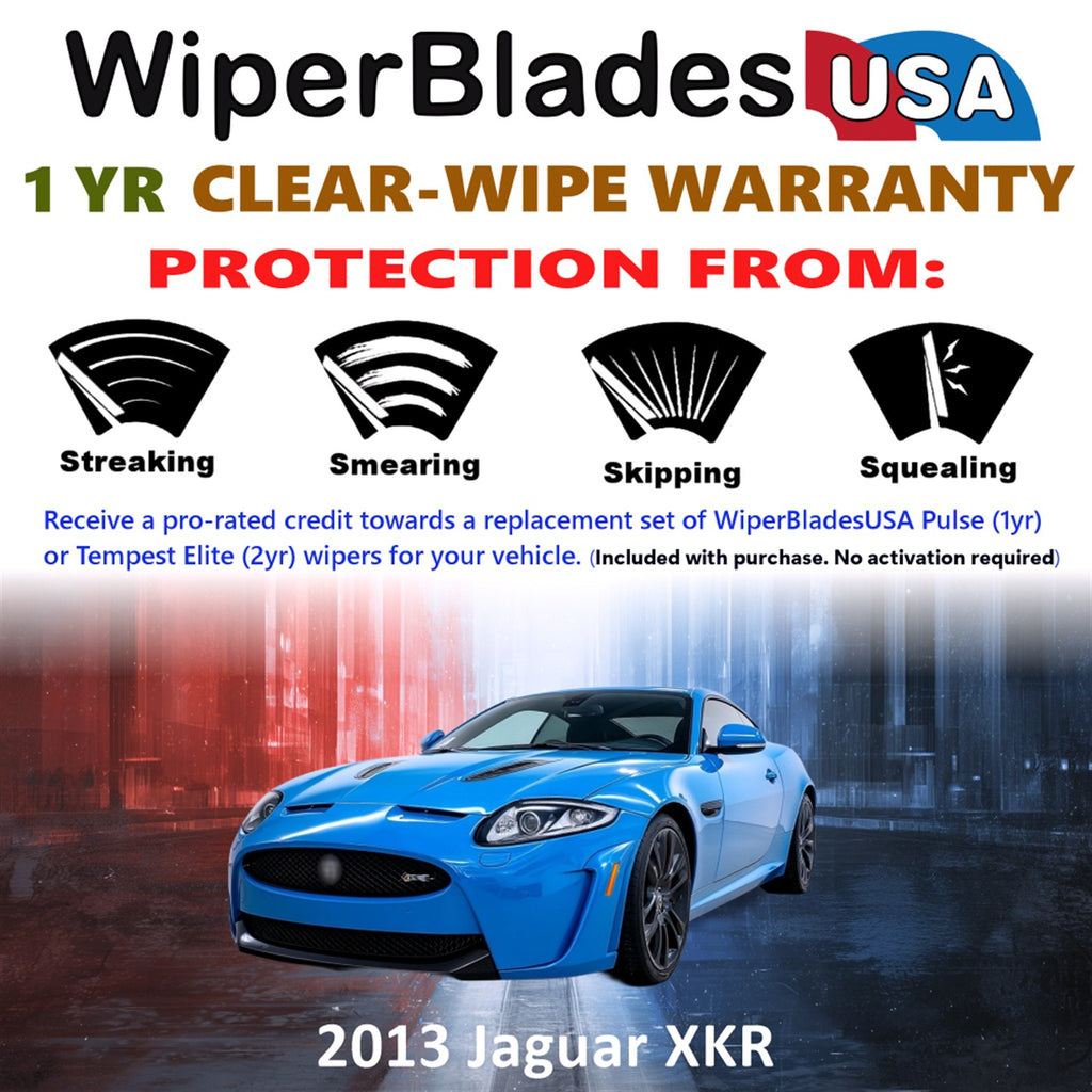 2013 Jaguar XKR Front Wiper blades Set Includes 1yr Wear Warranty & Free Delivery
