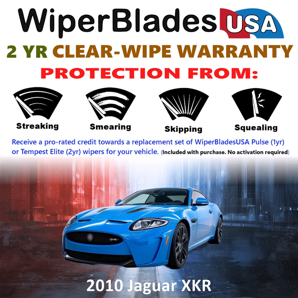 2010 Jaguar XKR Front Wiper blades Set  Includes 2yr Wear Warranty & Free Delivery
