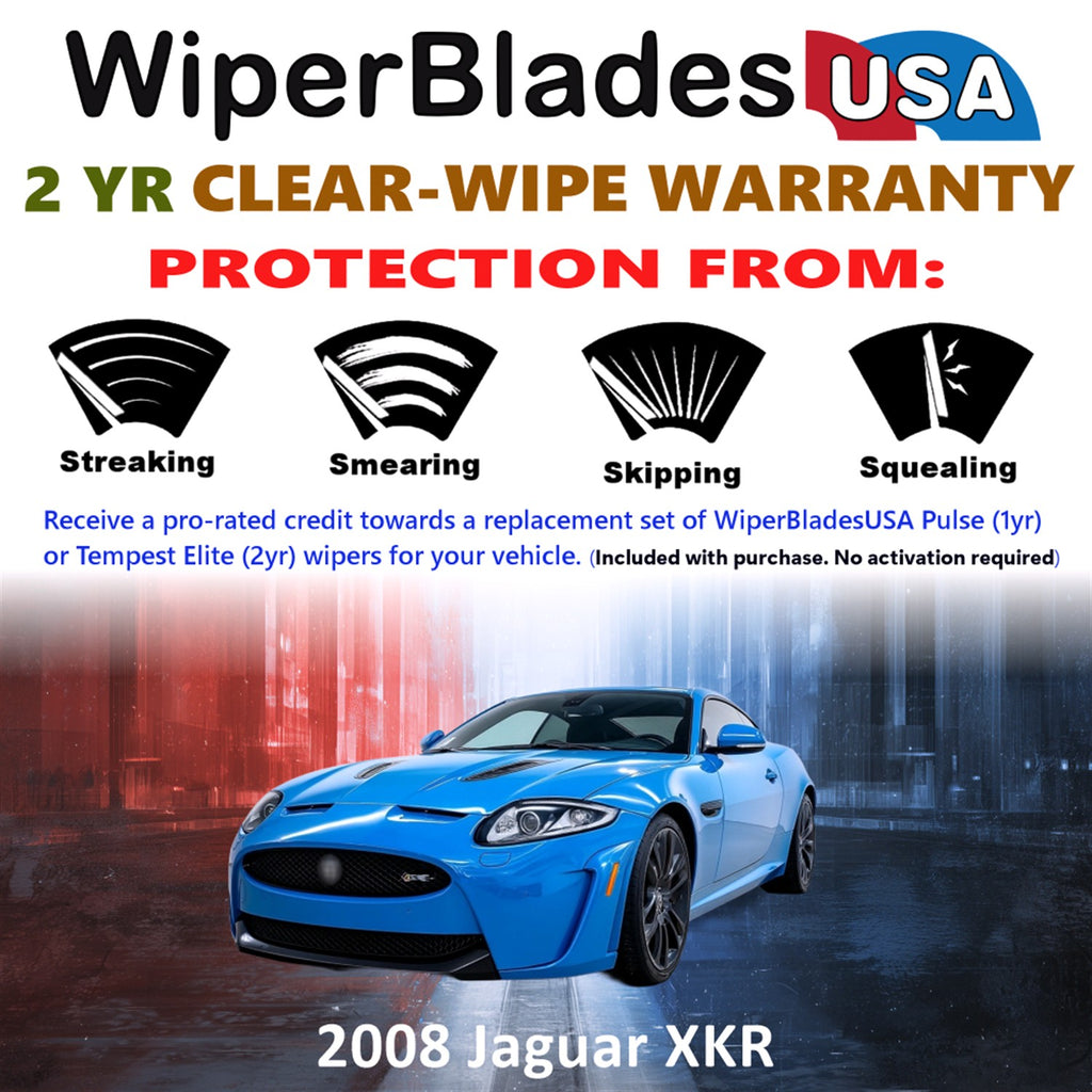 2008 Jaguar XKR Front Wiper blades Set  Includes 2yr Wear Warranty & Free Delivery