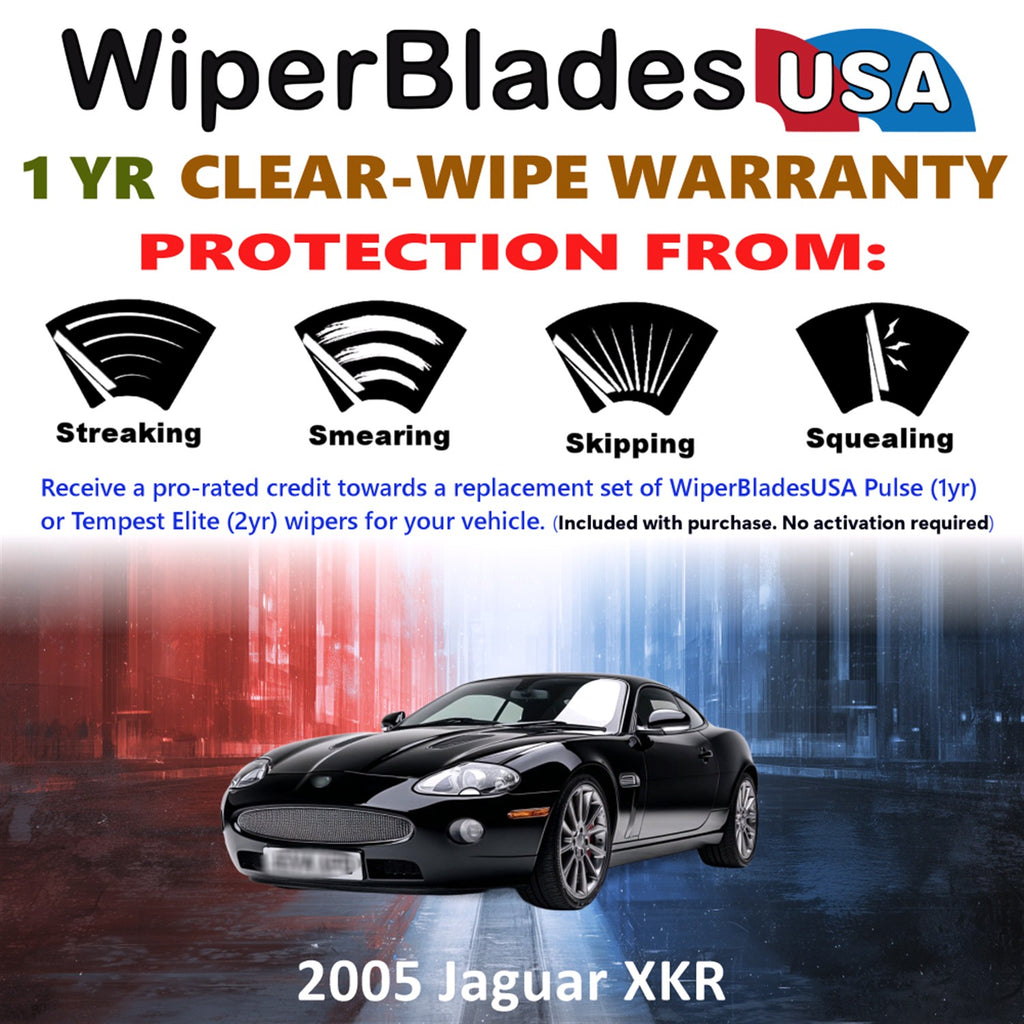 2005 Jaguar XKR Front Wiper blades Set Includes 1yr Wear Warranty & Free Delivery
