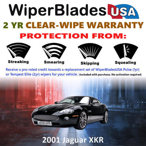 2001 Jaguar XKR Front Wiper blades Set  Includes 2yr Wear Warranty & Free Delivery