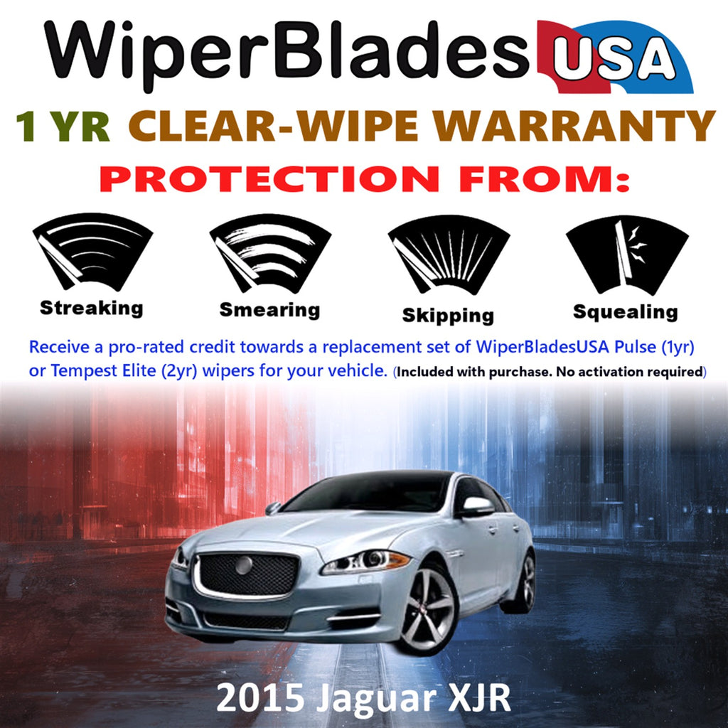 2015 Jaguar XJR Front Wiper blades Set Includes 1yr Wear Warranty & Free Delivery