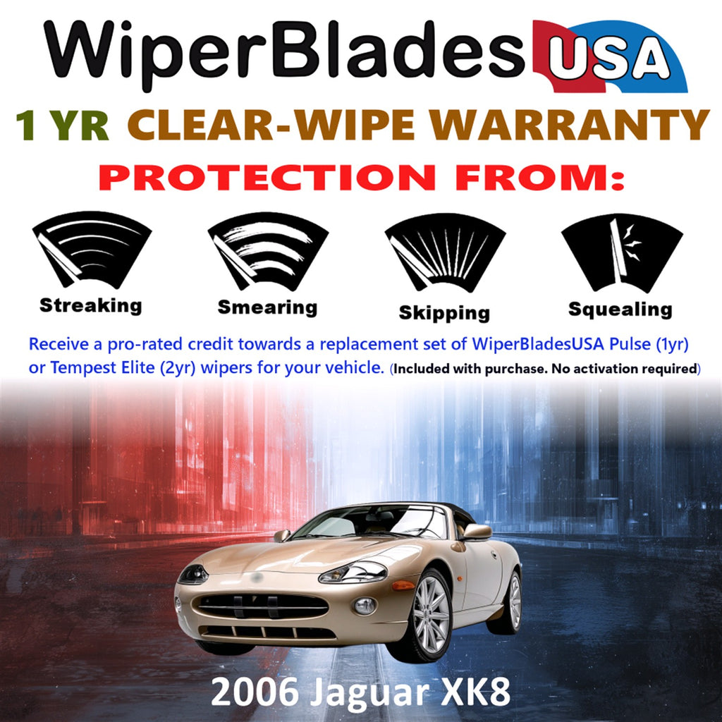 2006 Jaguar XK8 Front Wiper blades Set Includes 1yr Wear Warranty & Free Delivery