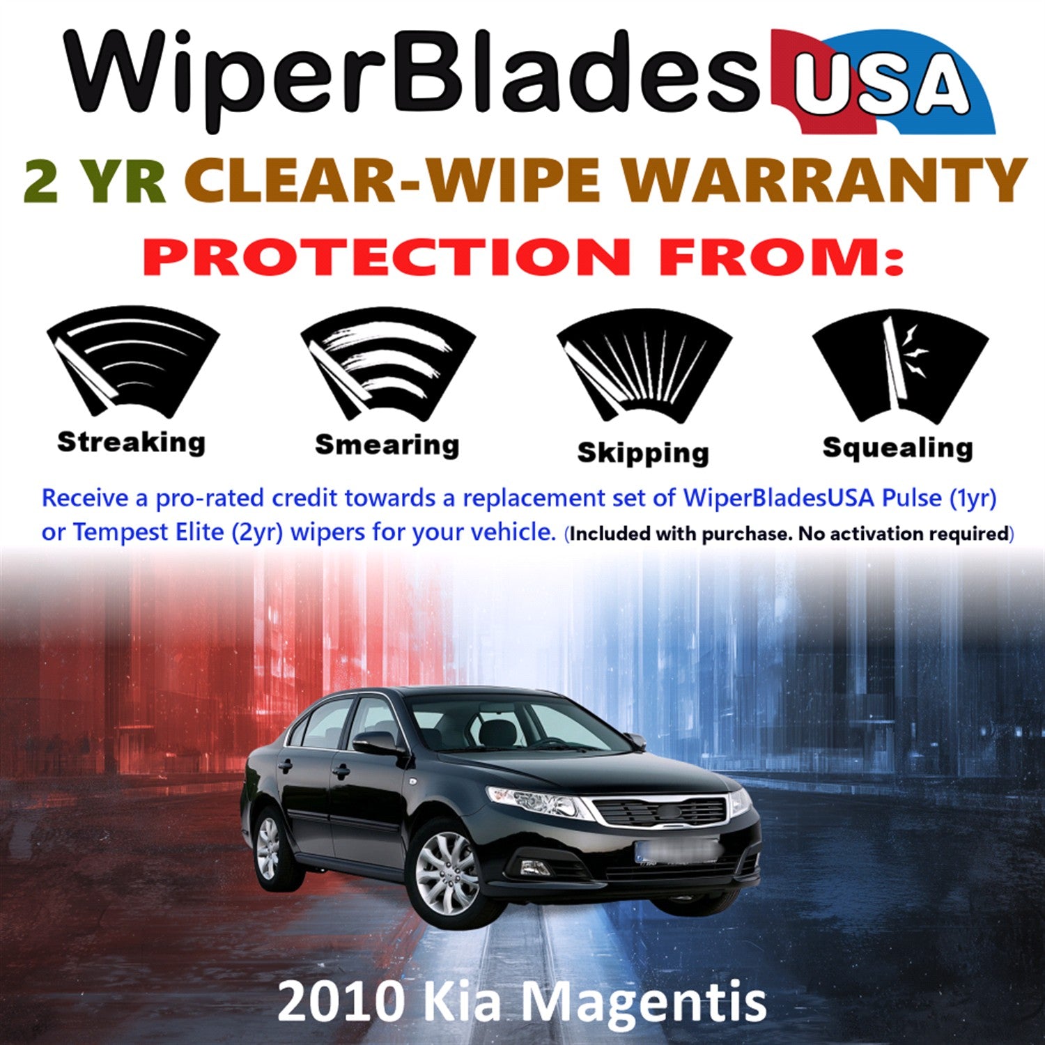 2010 Kia Magentis Front Wiper blades Set  Includes 2yr Wear Warranty & Free Delivery