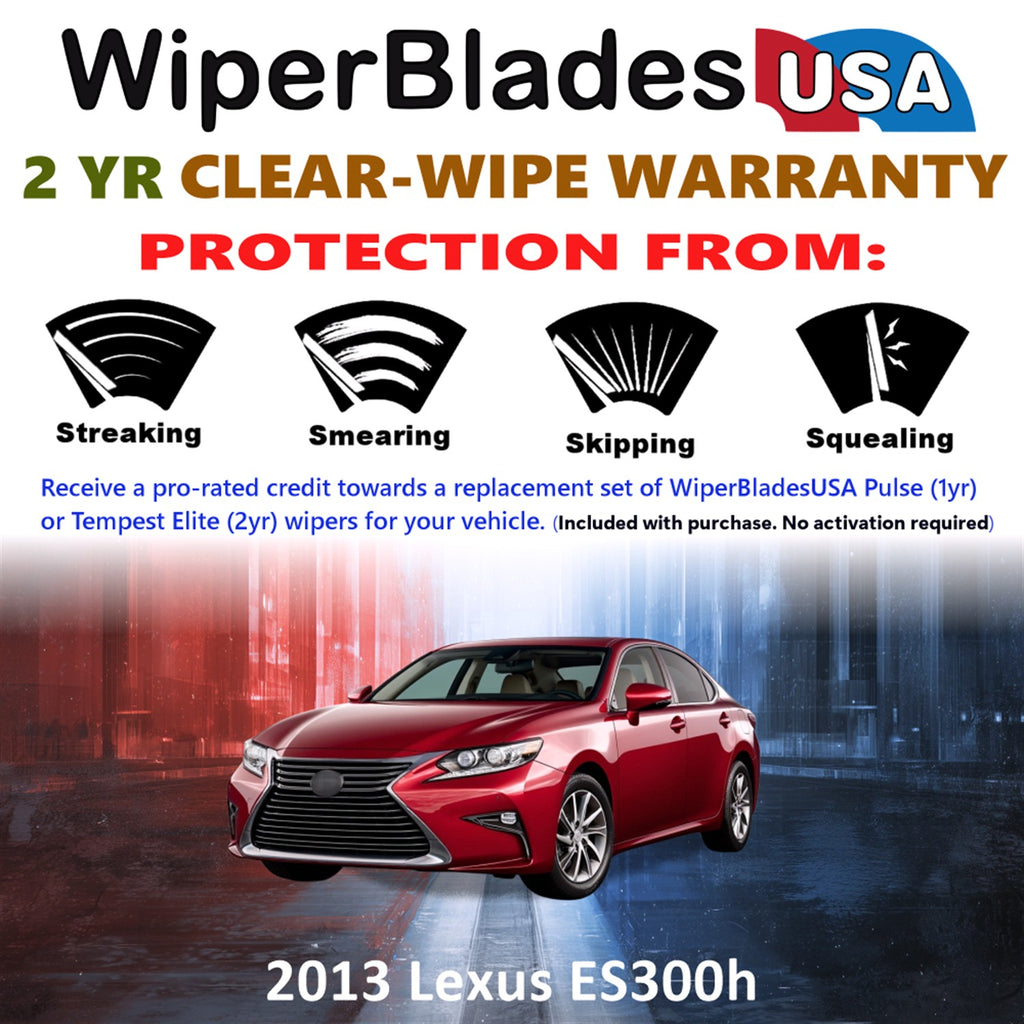 2013 Lexus ES300h Front Wiper blades Set  Includes 2yr Wear Warranty & Free Delivery